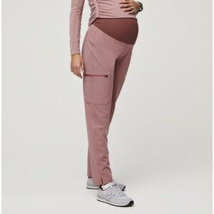 Figs Maternity Yola Slim Scrub Pants in Mineral Mauve Womens sz L